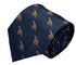 navy dark blue tie with cannon gunners artillery design